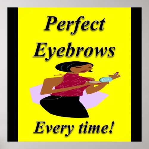 Eyebrows Haircut Sale Poster Matte