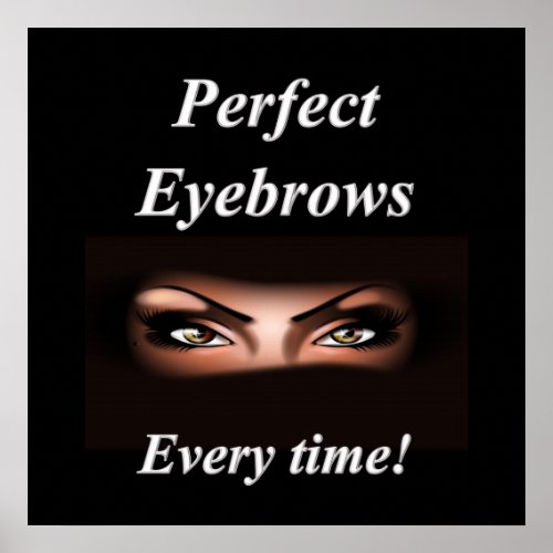 Eyebrows Haircut Sale Poster Matte