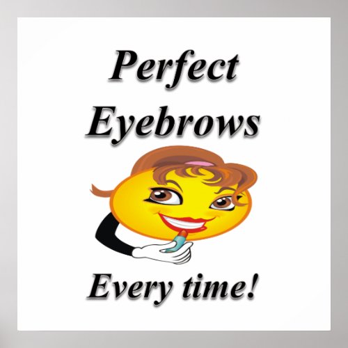 Eyebrows Haircut Sale Poster Matte