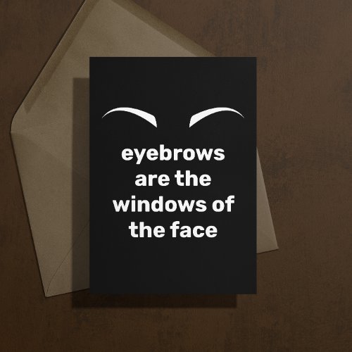 Eyebrows Pun Sympathy Card