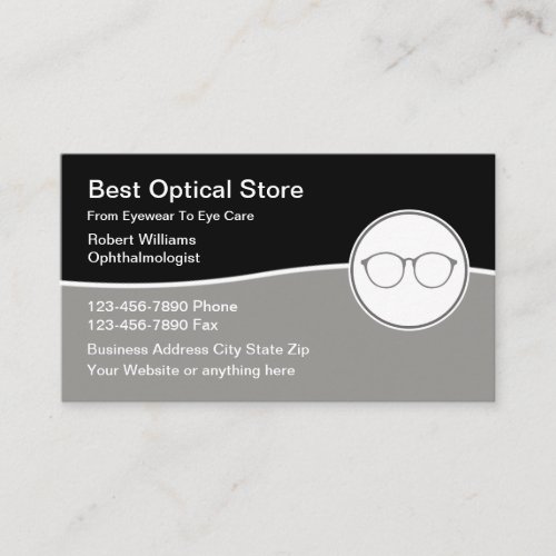 Eyecare Vision Ophthalmology Theme Business Cards