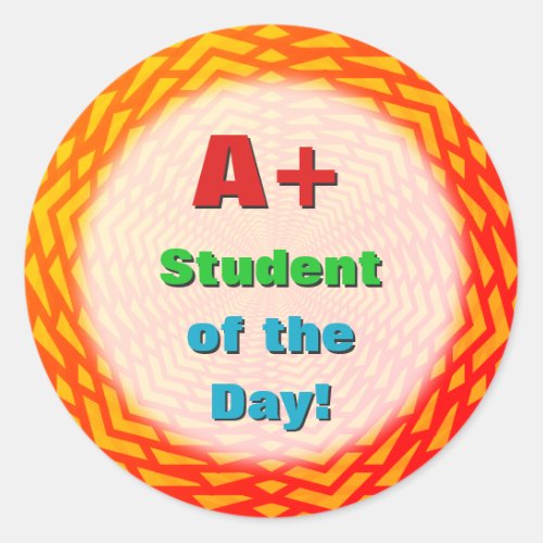 Eyecatching A Student of the Day Sticker