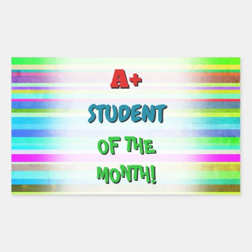 Eyecatching A STUDENT OF THE MONTH Sticker