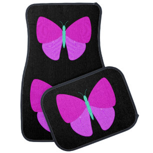 Eyecatching Artistic Line Pattern Butterfly Car Floor Mat
