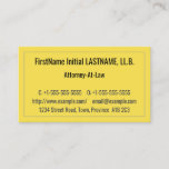 [ Thumbnail: Eyecatching Attorney-At-Law Business Card ]