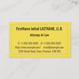 Eyecatching Attorney-At-Law Business Card