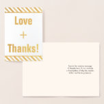 [ Thumbnail: Eyecatching & Bold "Love + Thanks!" Card ]