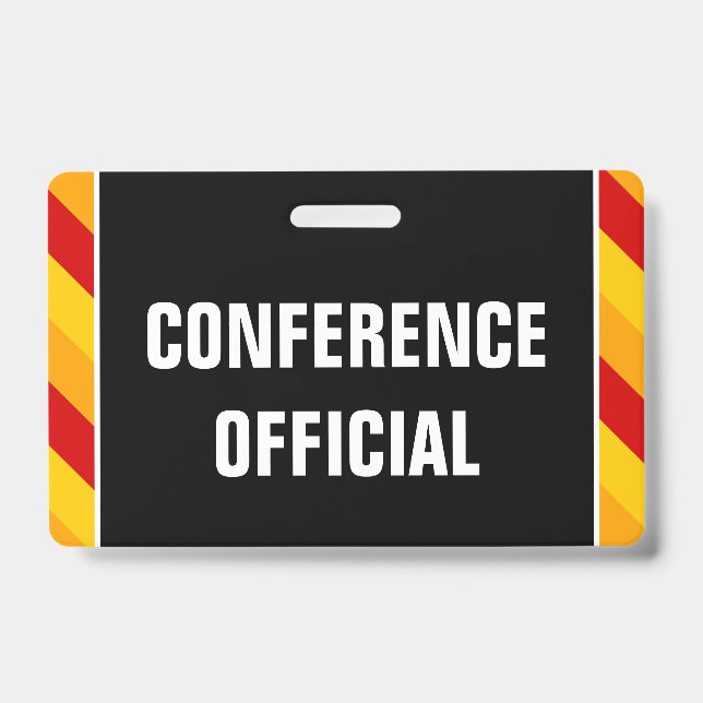 Eyecatching "CONFERENCE OFFICIAL" Badge (Front)