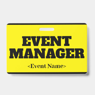 Eyecatching "EVENT MANAGER" Badge