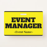 [ Thumbnail: Eyecatching "Event Manager" Badge ]
