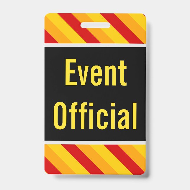 Eyecatching "Event Official" Badge (Front)