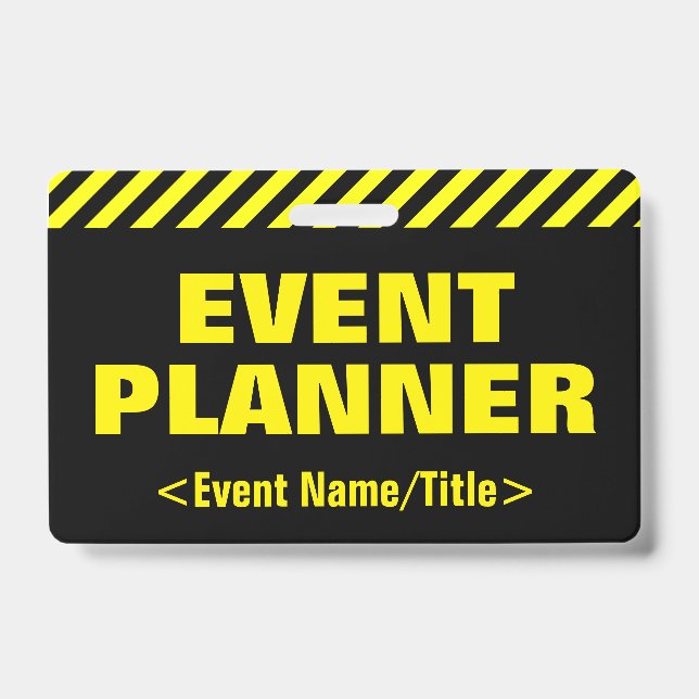 Eyecatching "EVENT PLANNER" Badge (Front)