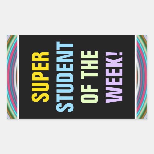 Eyecatching SUPER STUDENT OF THE WEEK Sticker