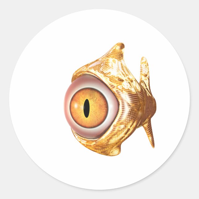 eyefish classic round sticker (Front)