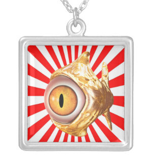 eyefish silver plated necklace