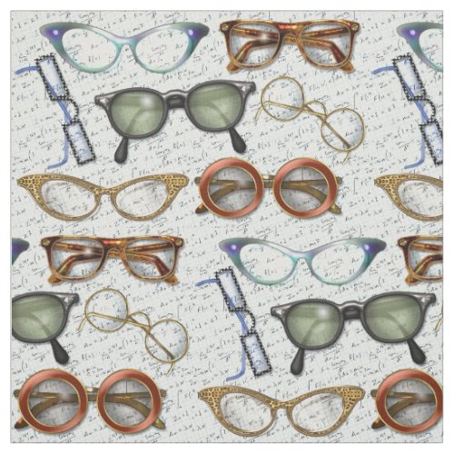 Eyeglass Fashion Pattern Fabric