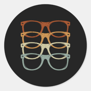 Eyeglass Optician Eye Doctor Ophthalmology Optomet Classic Round Sticker