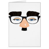 Eyeglasses and Face with Mustache (Front)