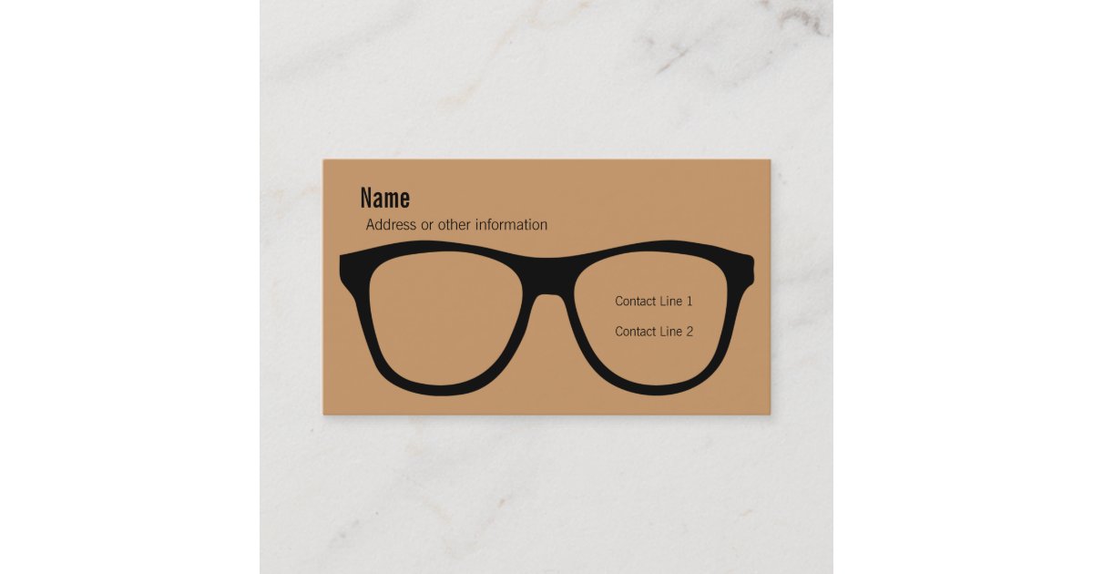Eyeglasses Business Card Zazzle