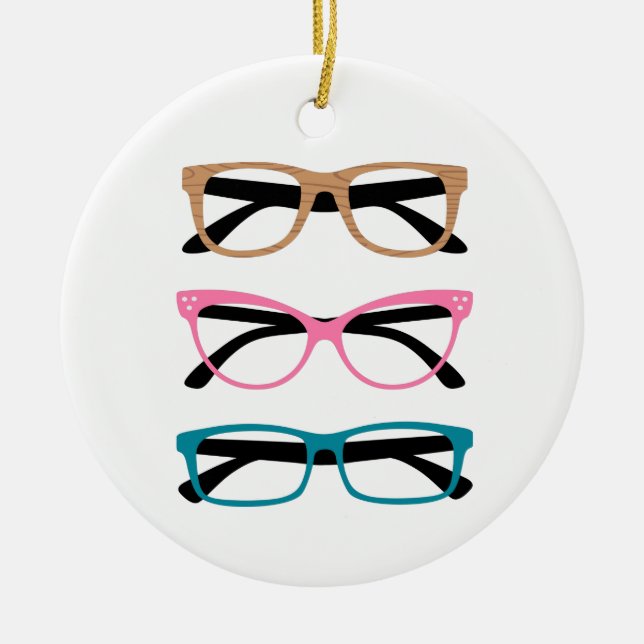 Eyeglasses Ceramic Ornament (Front)
