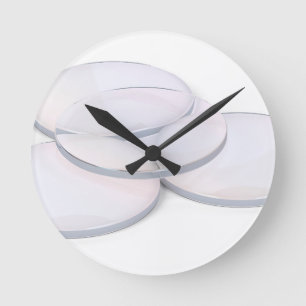 Eyeglasses lens round clock