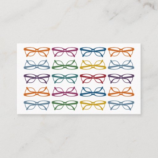 Customizable Eyeglasses Optometry Business Cards
