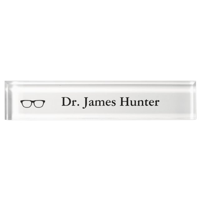 "Eyeglasses" Personalized Nameplate (Front)