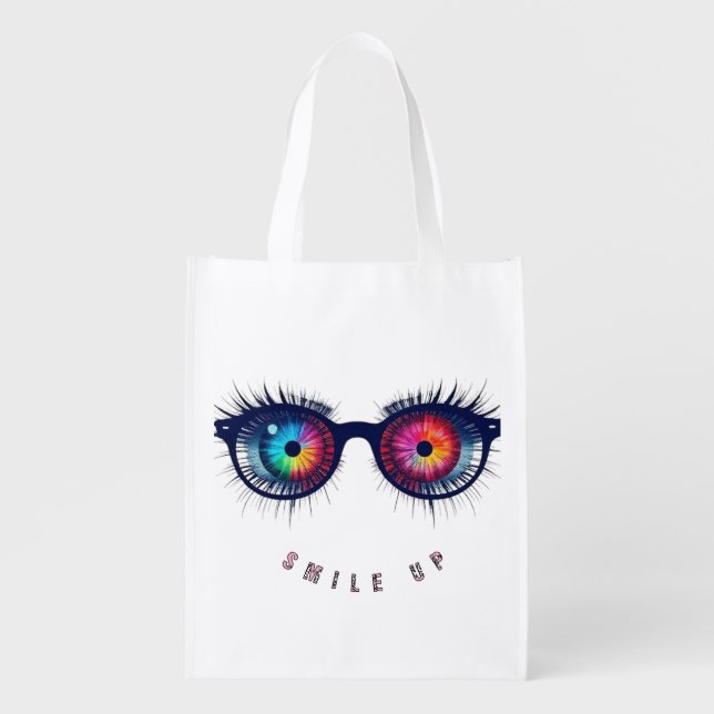 Eyeglasses smile up bags (Front)