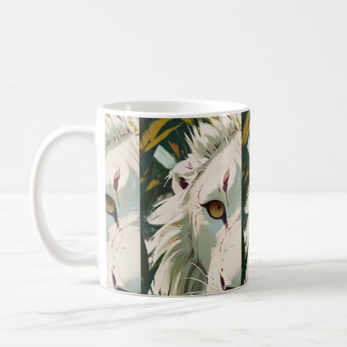 Eyeing The Prize _ Rare White Lion Coffee Mug
