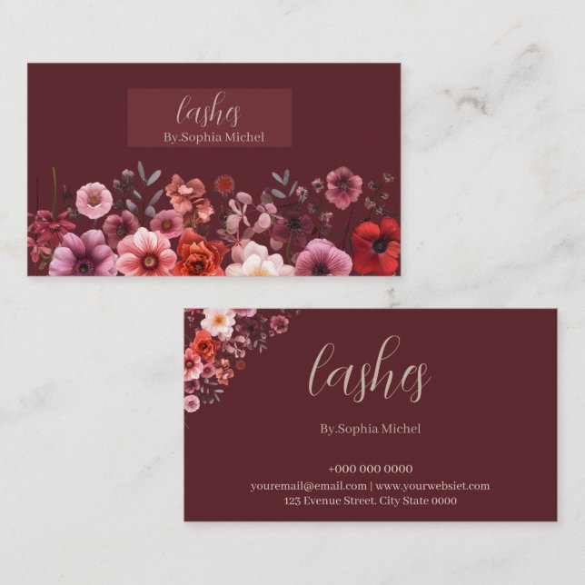 Eyelash Artist Business Card – Elegant & Professio (Front/Back)