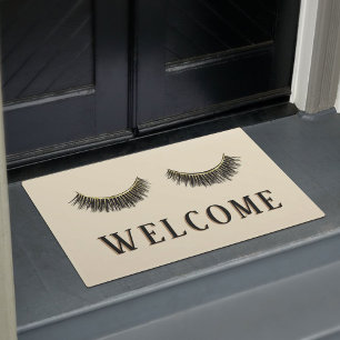 Eyelash & Brow Makeup Artist Beauty Salon Welcome Doormat