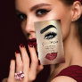 Eyelash Brow Makeup Logo QRCode Lip Rose Smoky Business Card