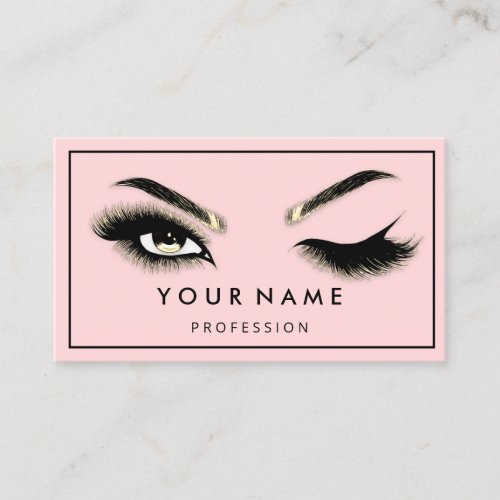  Eyelash Brows Microblade QR CODE Logo Rose  Business Card