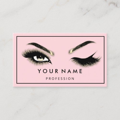  Eyelash Brows Microblade QR CODE Logo Rose Business Card