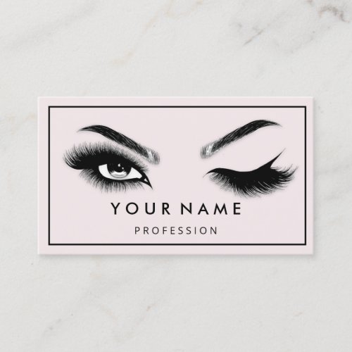  Eyelash Brows Microblade QR CODE Logo Silver Rose Business Card