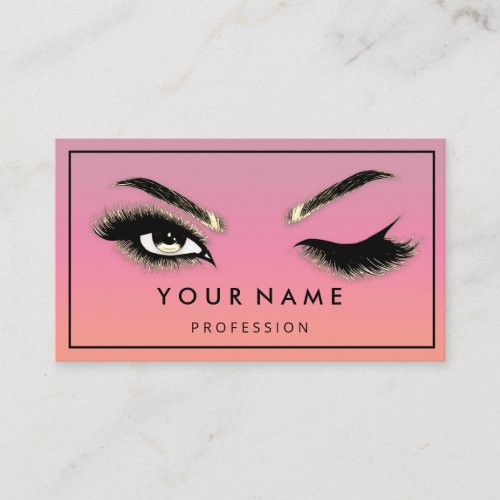  Eyelash Brows Microblade QR CODE Rose Logo Business Card