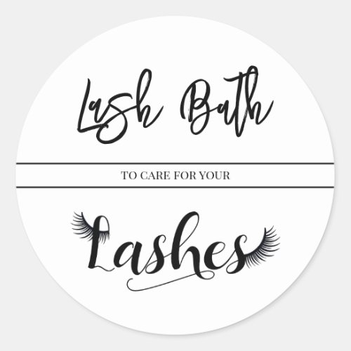 Eyelash Cleanser Lashes Lash Extensions Bath Classic Round Sticker