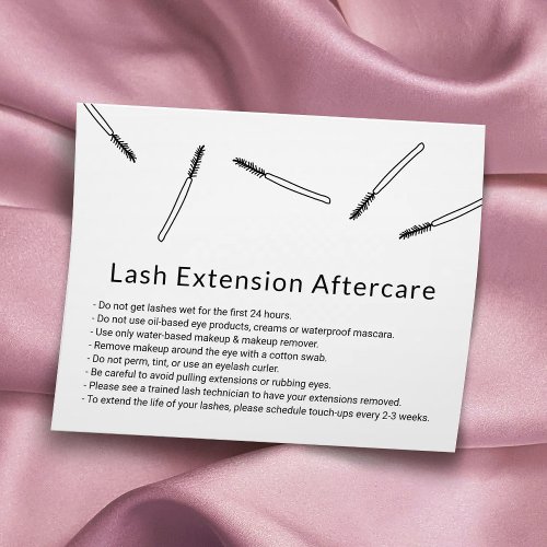 Eyelash Extension Aftercare Hand_drawn Minimalist Flyer