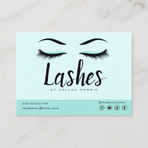 Eyelash Extension Aftercare Instructions Lash Logo Business Card