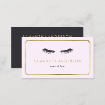 Eyelash Extension  Brow  Beautician Business Cards by ApplePaperie at Zazzle