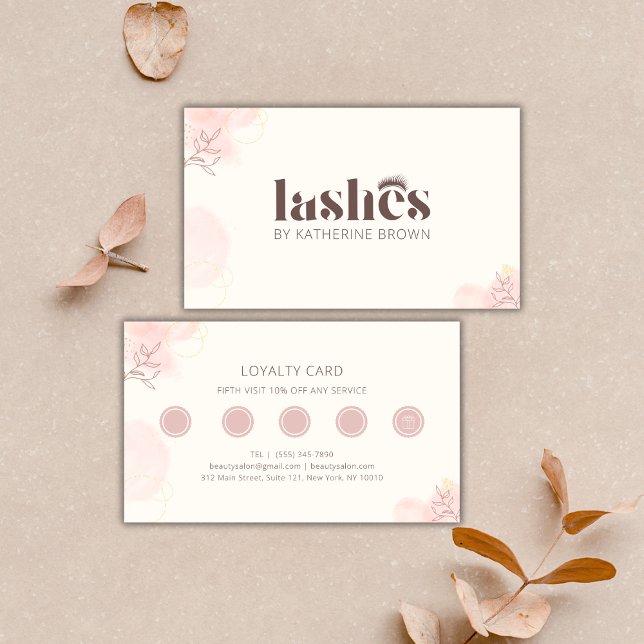 Eyelash Extension Elegant Branding Lash Artist Loyalty Card (Eyelash Extension Elegant Branding Lash Artist Loyalty Card)