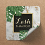Eyelash Extension Lash Cleaner Tropical Leaves Square Sticker