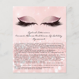 Eyelash Extension Liability Waiver Eyes Pink Flyer