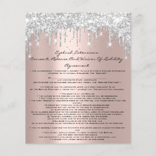 Eyelash Extension Liability Waiver Rose Gray Confe Flyer