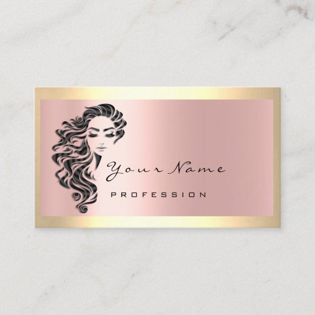 Eyelash Extension Makeup Artist Hair Salon Frame Business Card (Front)