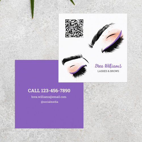 Eyelash Extension QR Code Business Card