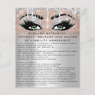 EYELASH EXTENSION RELEASE WAIVER Green Eye Flyer