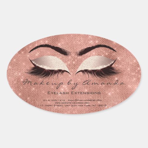 Eyelash Extension Round Makeup Artist Beauty Spark Oval Sticker
