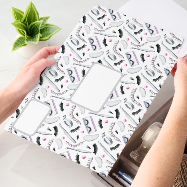 Eyelash Extension Salon Spa Symbols Business Envelope Mailers (Desk)