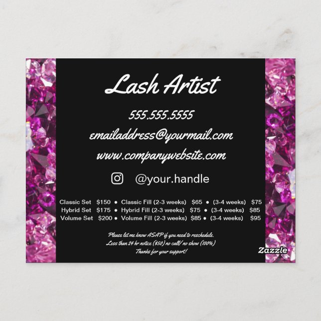 Eyelash Extensions Aftercare - Contact - Lash Menu (Back)